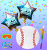 Baseball Pinatas for Sports Theme Parties, Perfect Birthday Decorations, Centerpiece, and Party Props with Buster Stick, Blindfold, Confetti, and 2 Balloons