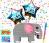 Elephant Pinatas Perfect for Kids AnimalThemed Birthday Parties, Adorable Decoration & Fun Party Game for Boys and Girls Includes Buster Stick, Blindfold, Confetti & 2 Balloons