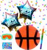 Basket Ball Pinatas for Sports Theme Parties, Perfect Birthday Decorations, Centerpiece, Pinatas for Boys and Party Props includes with Buster Stick, Blindfold, Confetti, and 2 Balloons